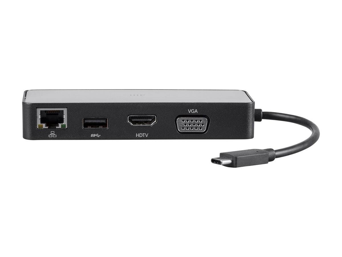 Monoprice USB-C to HDMI, VGA, USB 3.0, RJ45 Gigabit Ethernet and USB-C Female Travel Dock