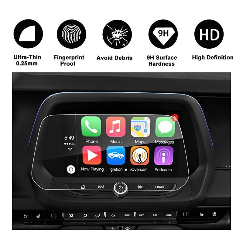 2017 2018 Chevrolet Camaro MyLink Car Navigation Protective Film Clear Tempered Glass HD and Protect your Eyes 2017 2018 Chevy Camaro 8