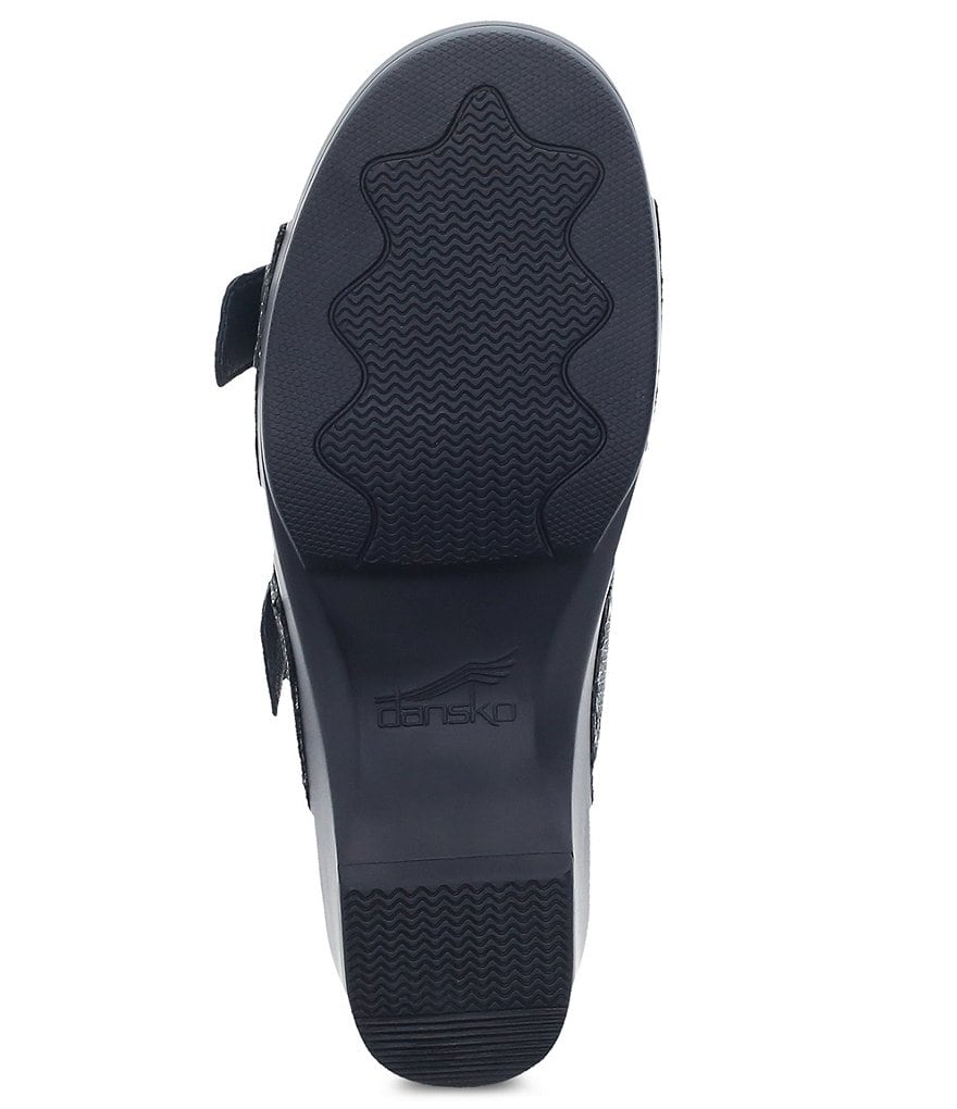 Dansko Sophie Metallic Python Slide Sandals