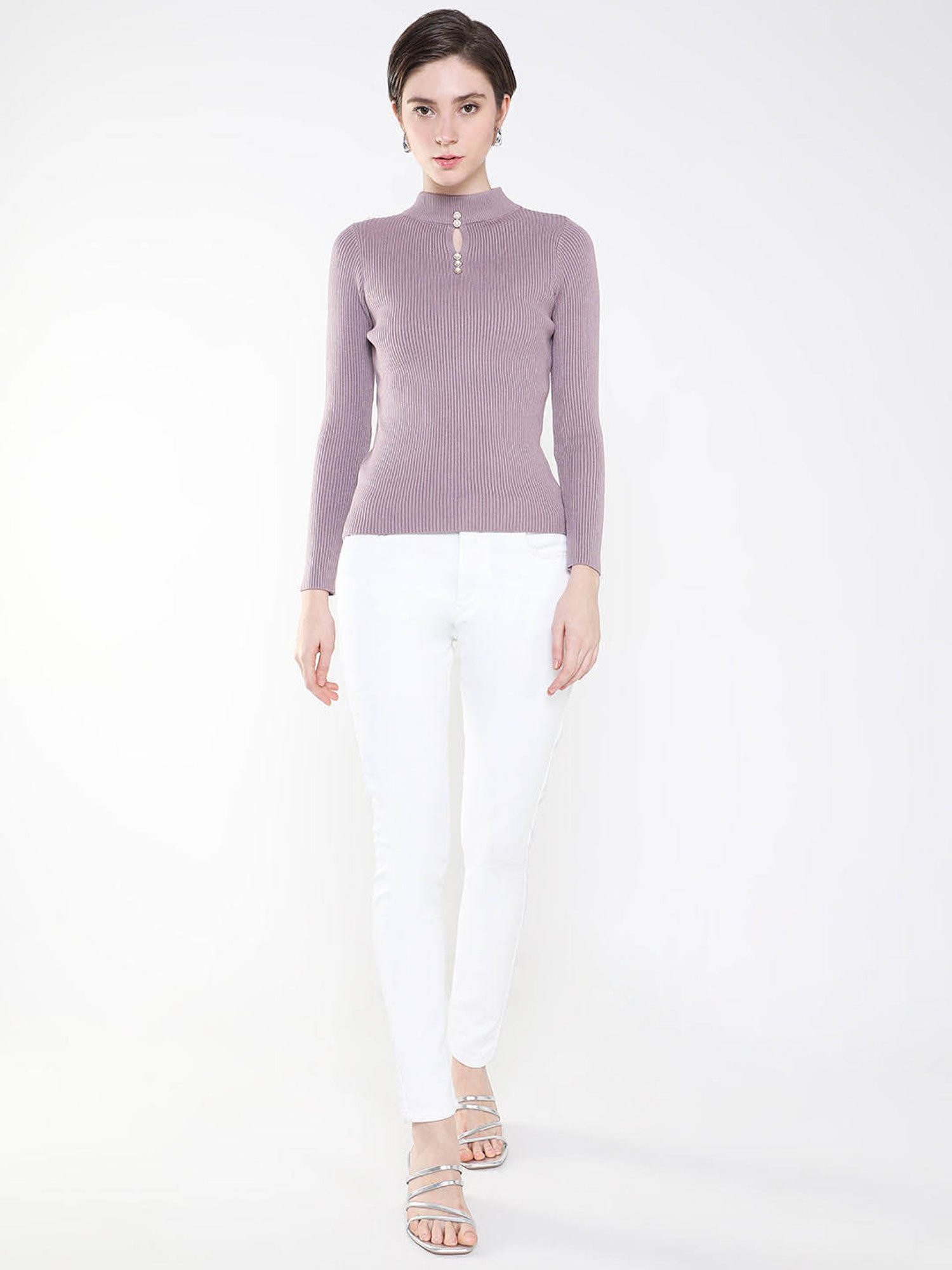 SHOWOFF Lavender Regular Fit Top