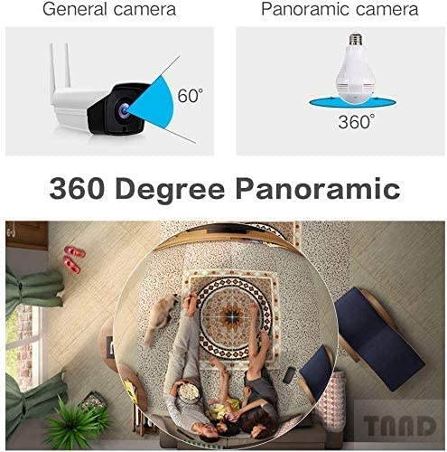 1080P WiFi security camera, 2MP wireless IP LED camera, 360-degree panoramic home surveillance camera, motion detection/night vision/alarm