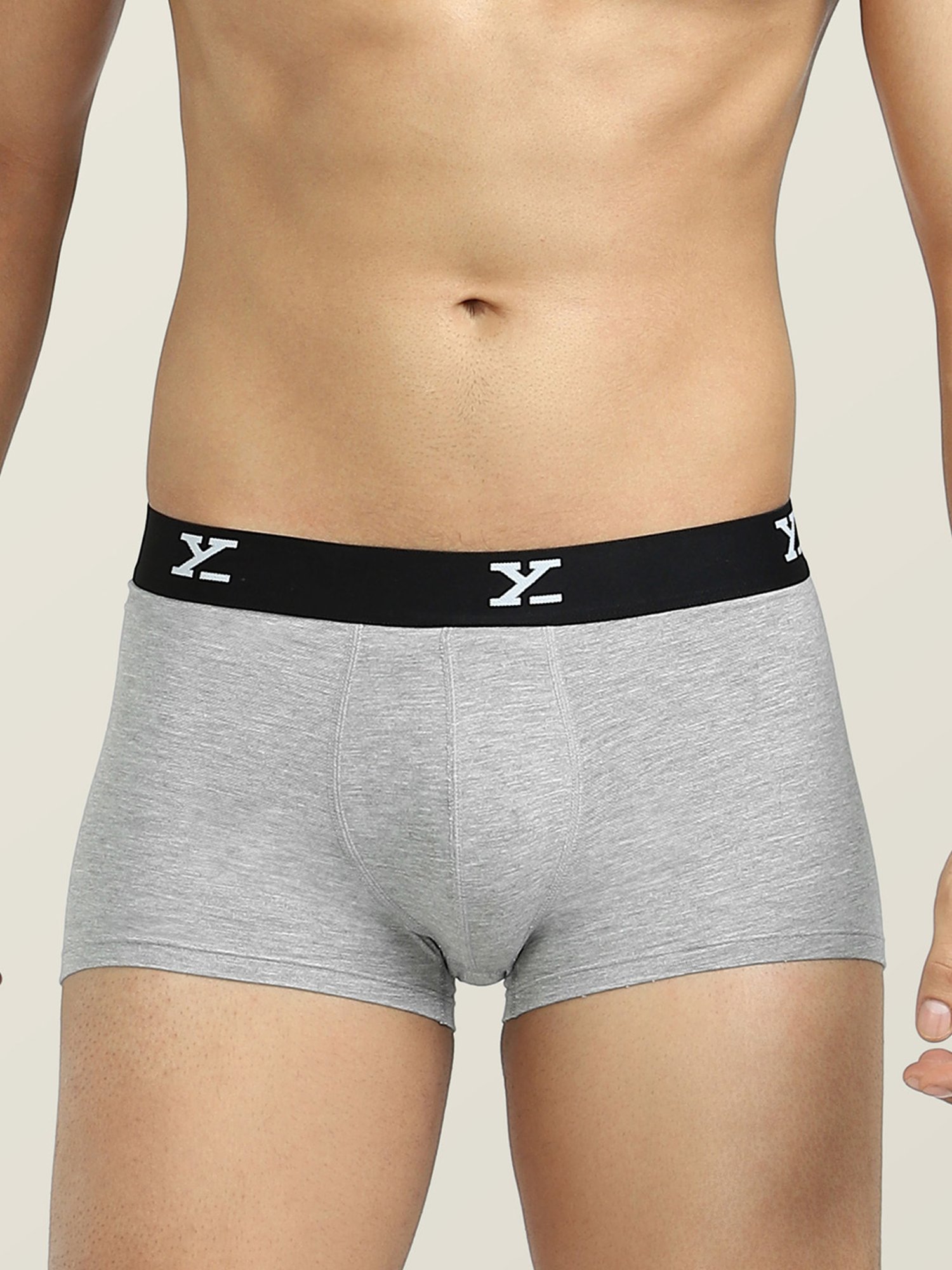 XYXX Light Grey & Black Trunks - Pack of 2