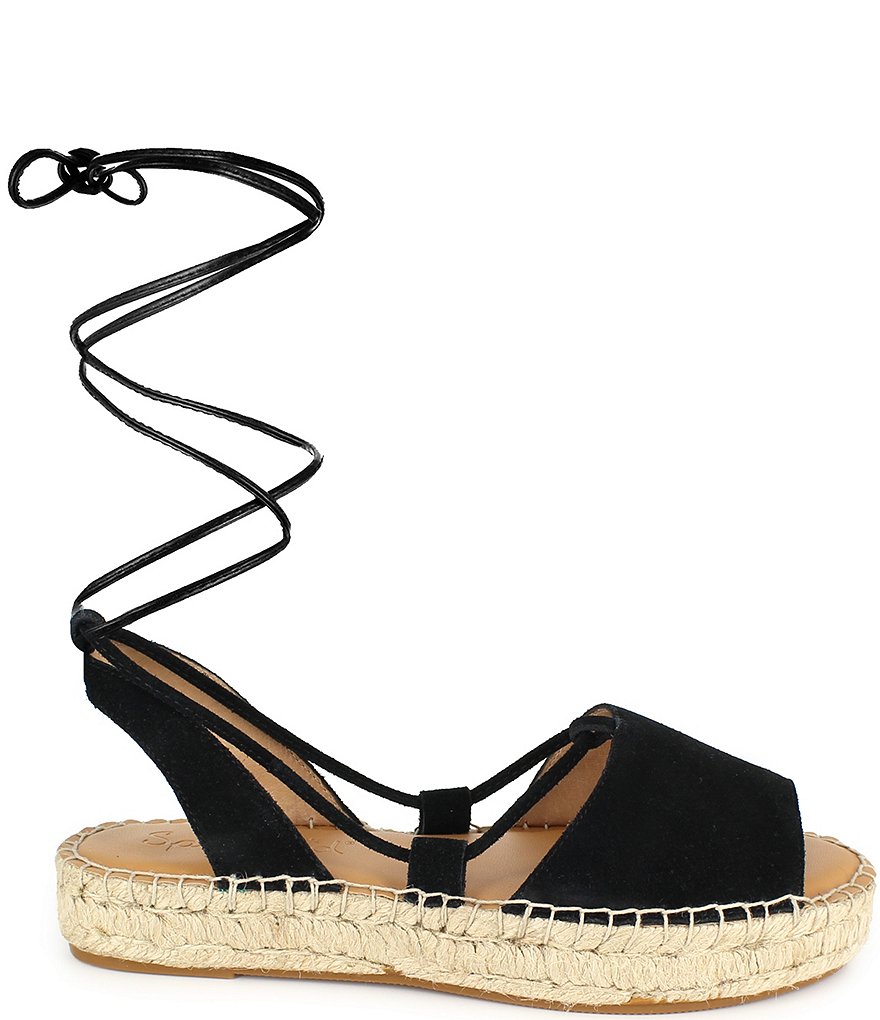 Splendid Meredith Suede Ankle Wrap Espadrille Sandals