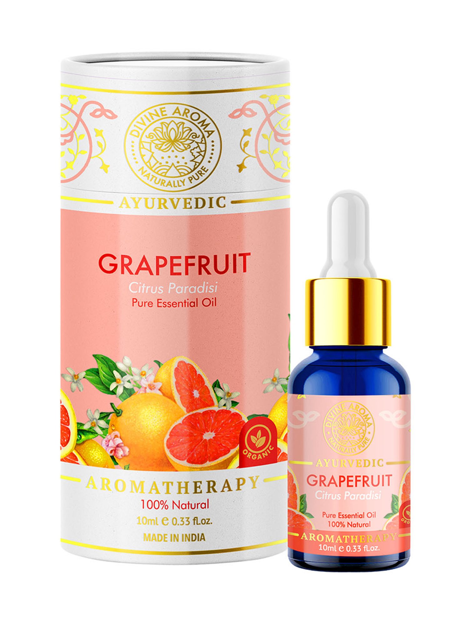 Divine Aroma Grapefruit Essential Oil - 10 ml