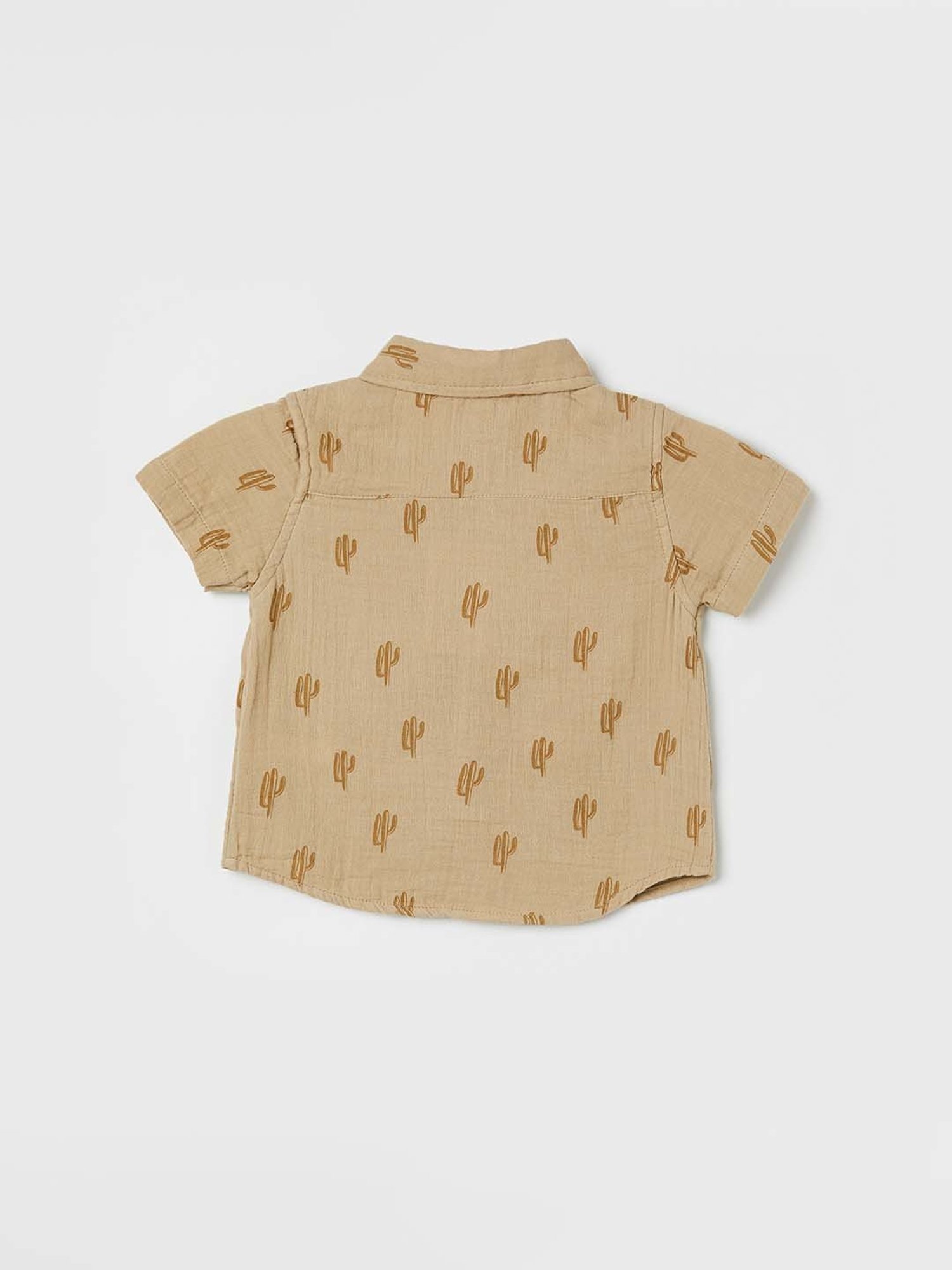 Juniors by Lifestyle Beige Cotton Printed Shirt