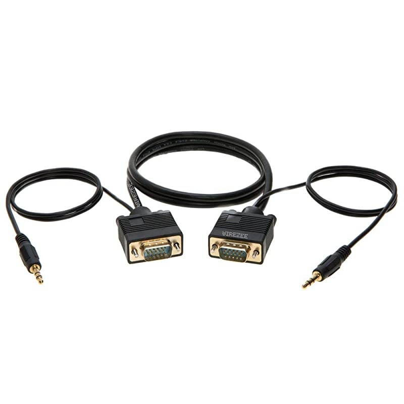 Cable SSuper Video Cord Male 15 PIN 35 Audio Monitor Wire 6FT