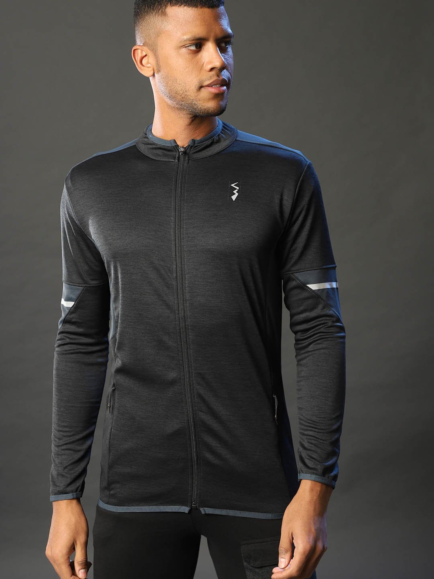 Campus Sutra Charcoal Full Sleeves Jacket