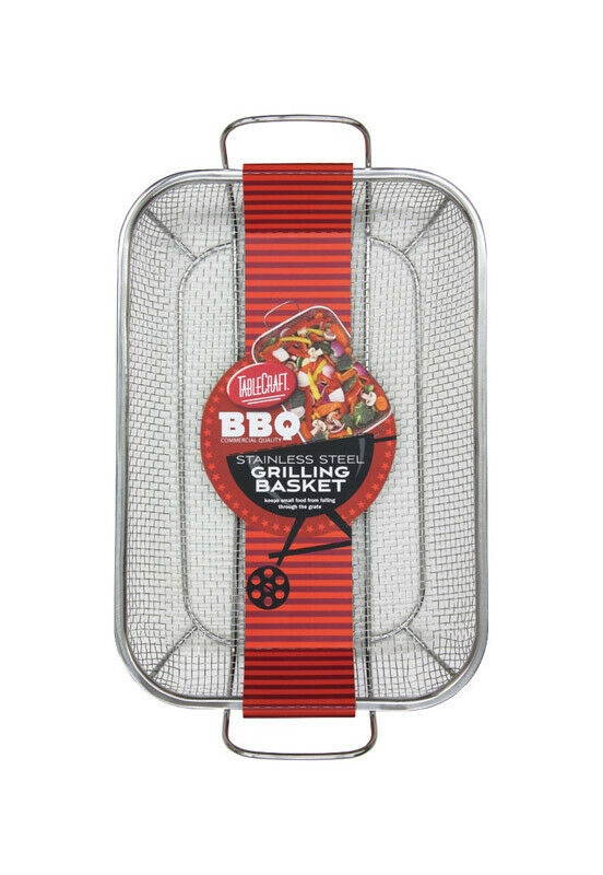 Tablecraft  BBQ  Rectangular Grilling Basket  Silver