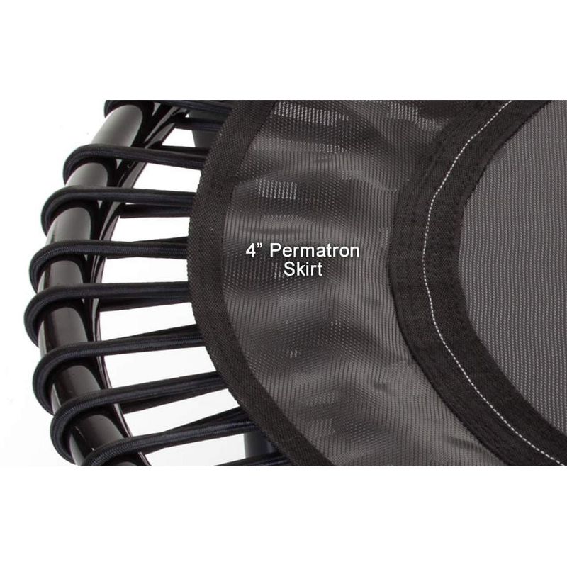 JumpSport 200 In Home Cardio Fitness Safely Cushioned Rebounder Mini Trampoline with Premium Bungees and Workout DVD, Black