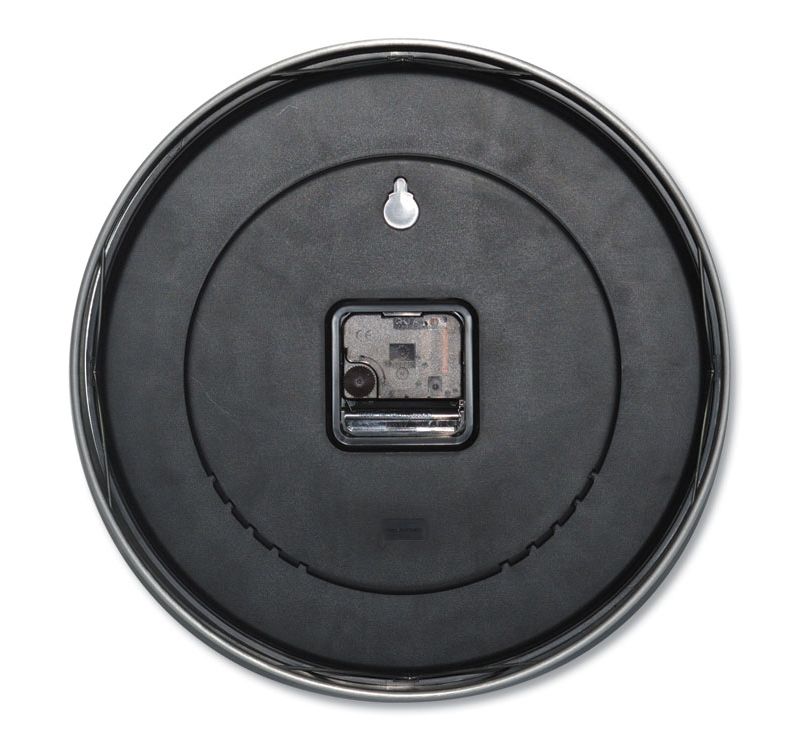 Universal Brushed Steel Finish Wall Clock 12" Silver 1 AA Battery 10425