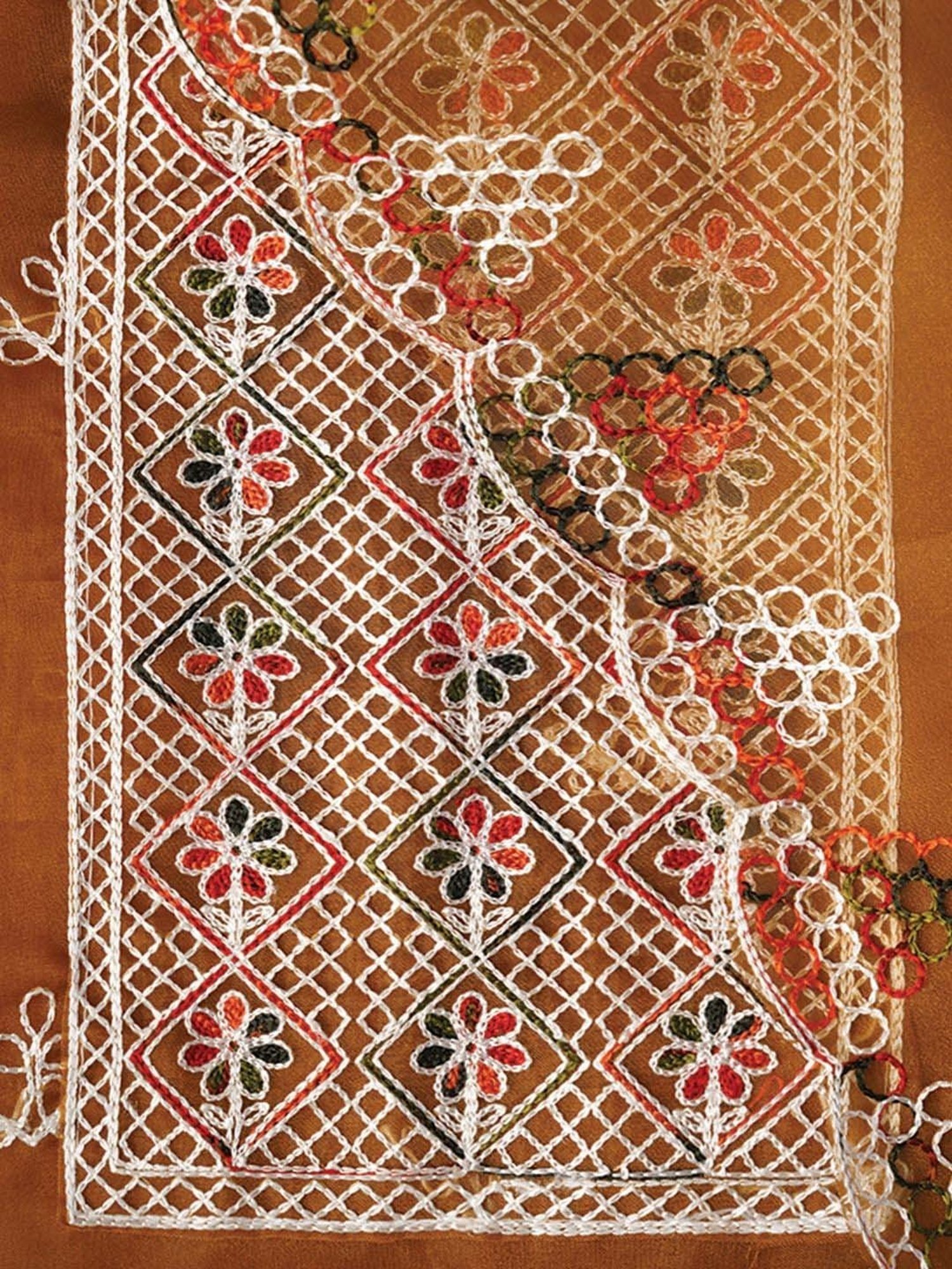 Jaipur Kurti Mustard Embroidered Unstitched Dress Material