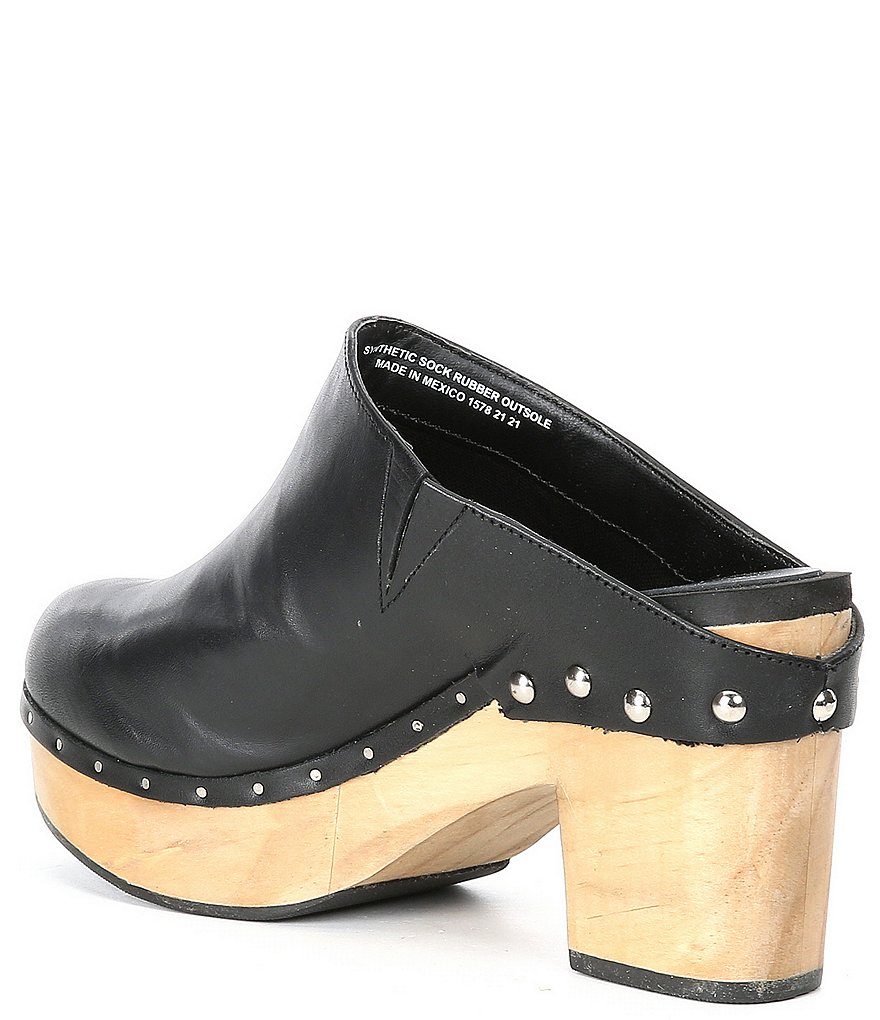 Chelsea & Violet Jana Studded Leather Clogs