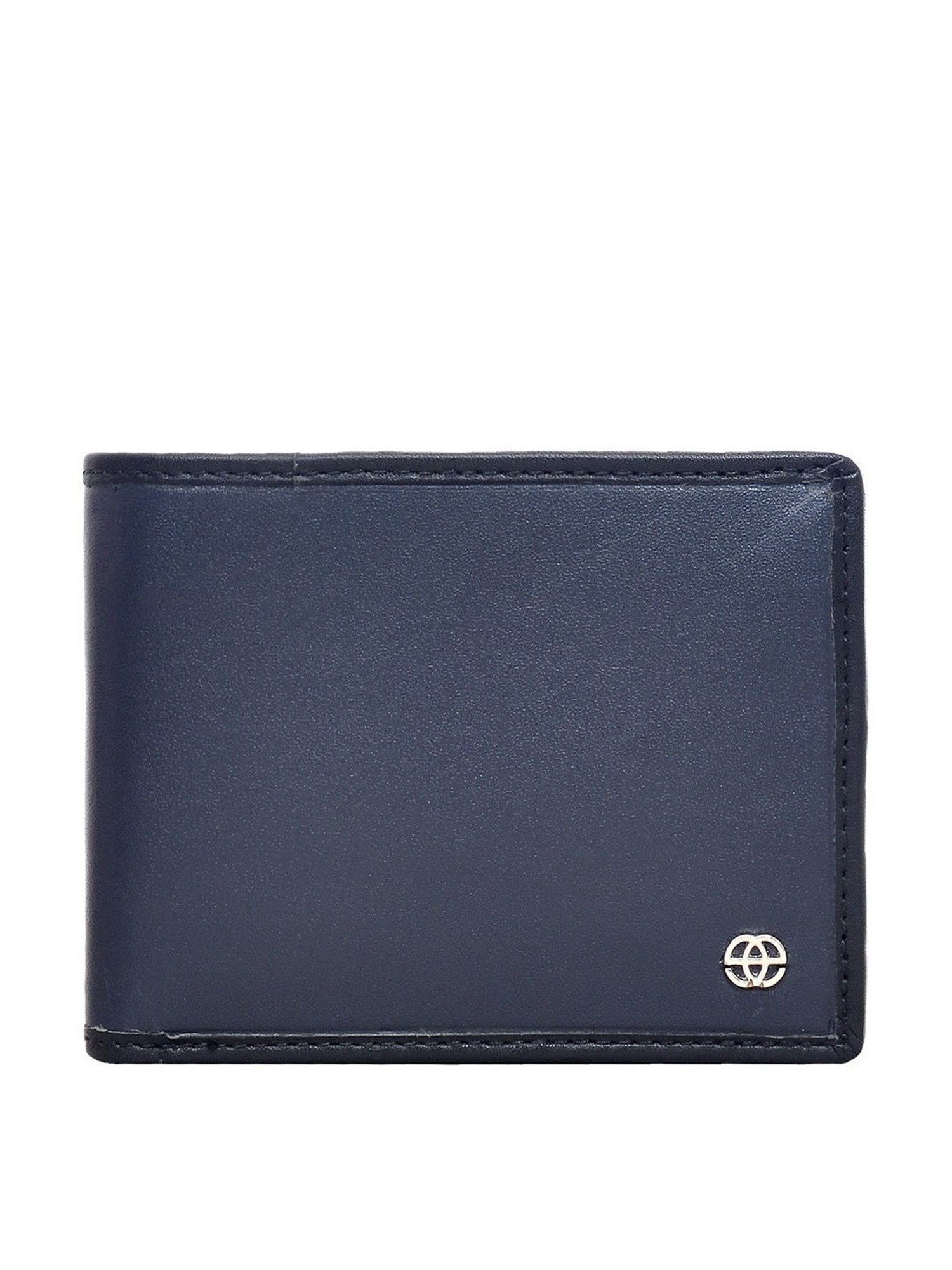 Eske Blue Casual Leather Bi-Fold Wallet for Men