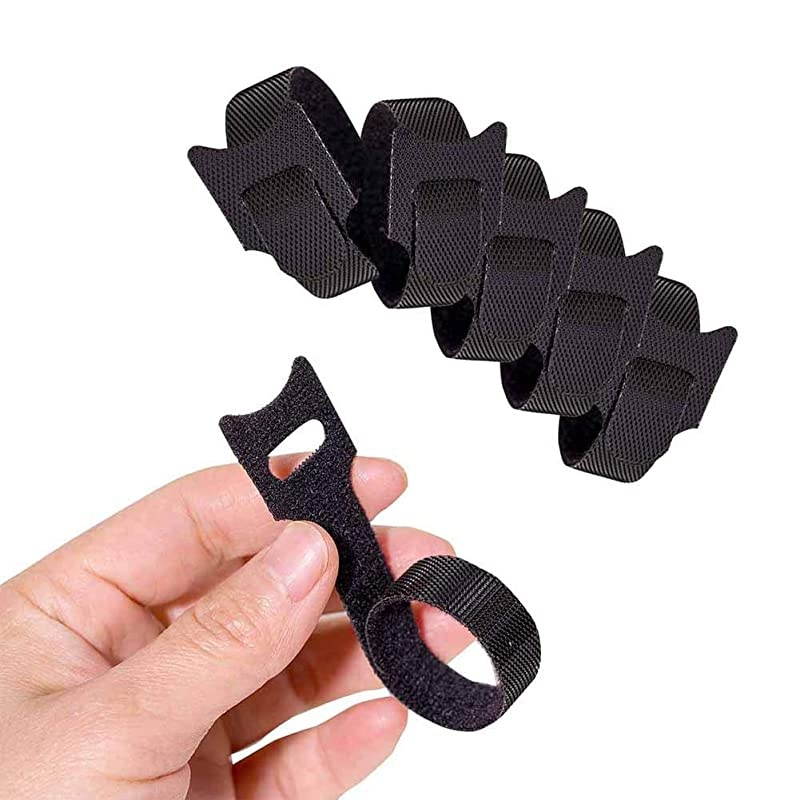100 PCS Reusable Fastening Cable Ties Microfiber Cloth 6Inch Hook and Loop Cord Ties for Tablet Laptop PC TV Home Office Electronics Wire 5 Colors