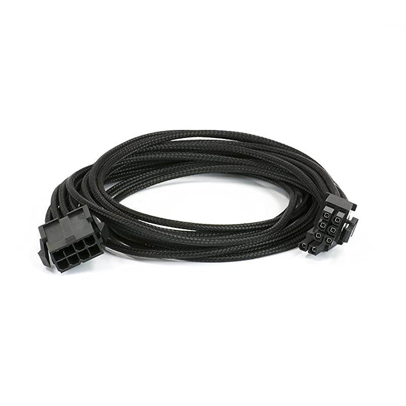 Power Supply Sleeved Cable 24PIN 8PIN 4+4 MB 8PIN 6+2 PCIE Extension Cable Kit 500mm LengthBlack