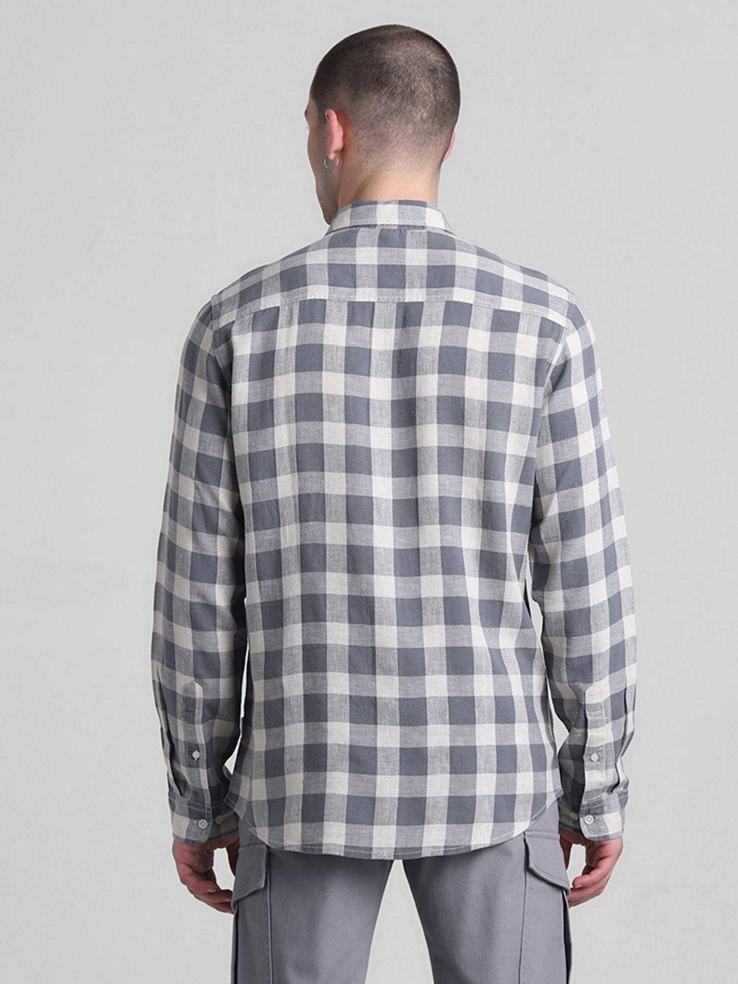 Jack & Jones Smoked Pearl Cotton Regular Fit Checks Shirt