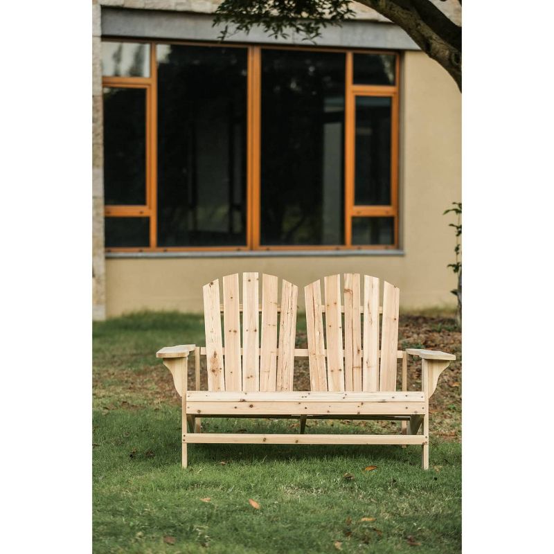 Wood Adirondack Love Seat - Patio Festival