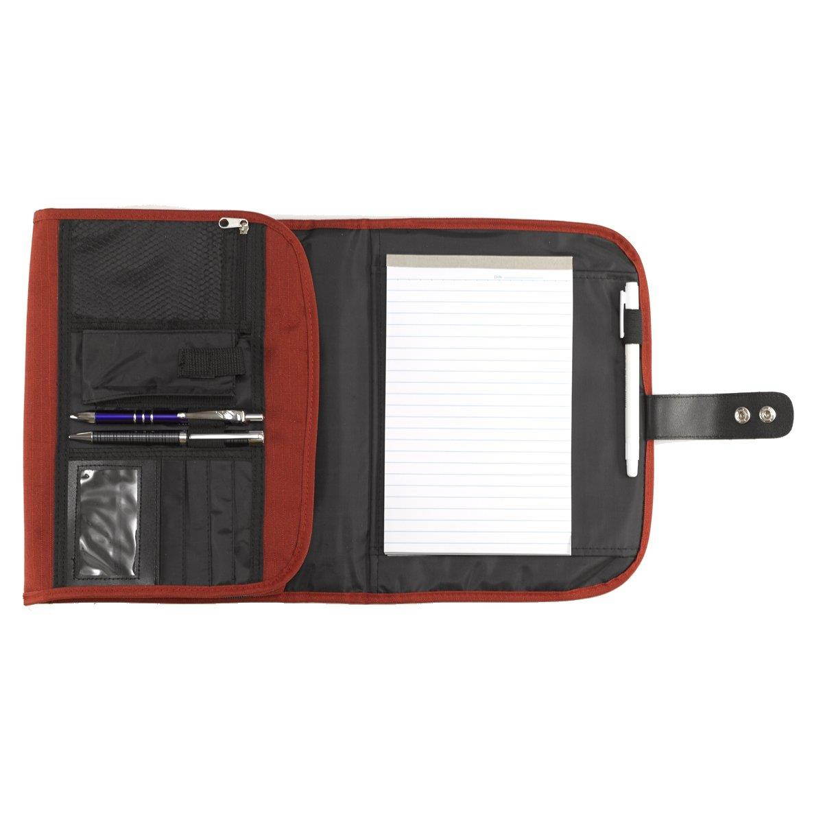 Three-Fold Textured Poly-Canvas Bible Organizer (Large, Maroon)