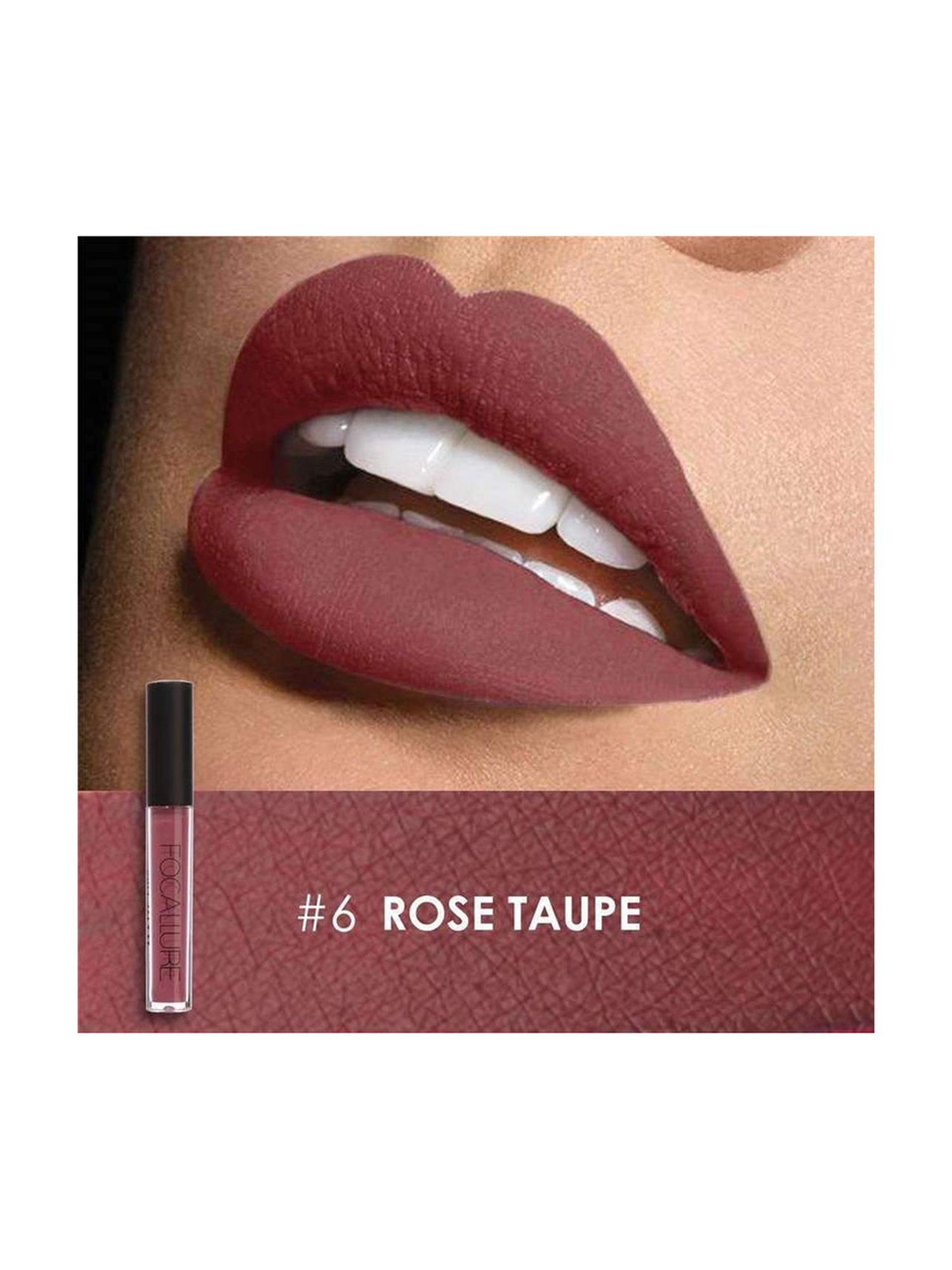 FOCALLURE Matte Liquid Lipstick Rose Taupe - 6 gm