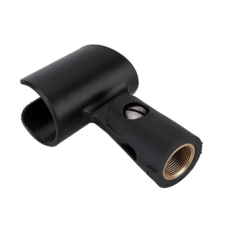 Desktop Microphone Stand Foldable Tripod with a 5/8" Male to 3/8" Female Screw and MC5 Mic Clip Holder Bracket for Meeting Lectures Podcasts (MC5 Mic Clip is Included)