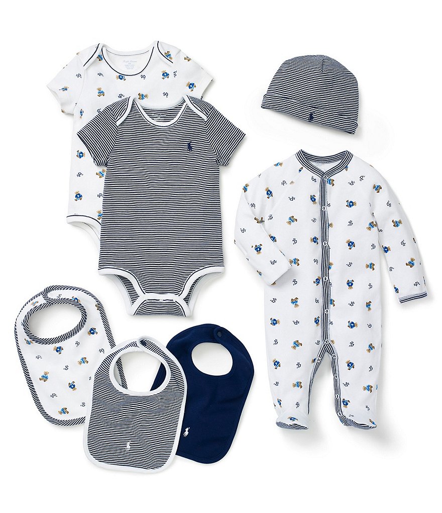 Aden + Anais Baby Boys 6-9 Months Long-Sleeve Blue Moon Footed Coverall