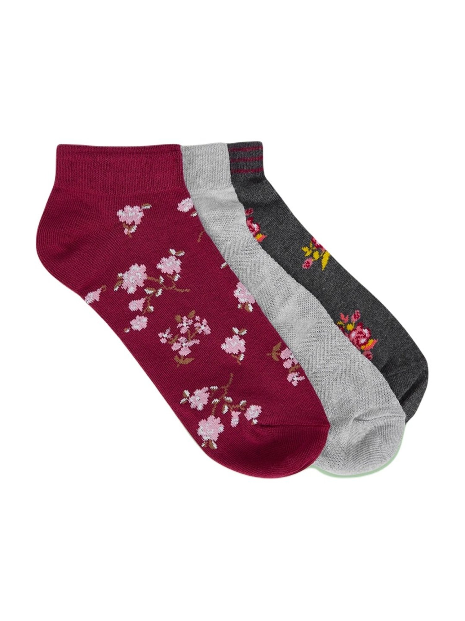 Honey by Pantaloons Multicolor Printed Socks - Pack of 3