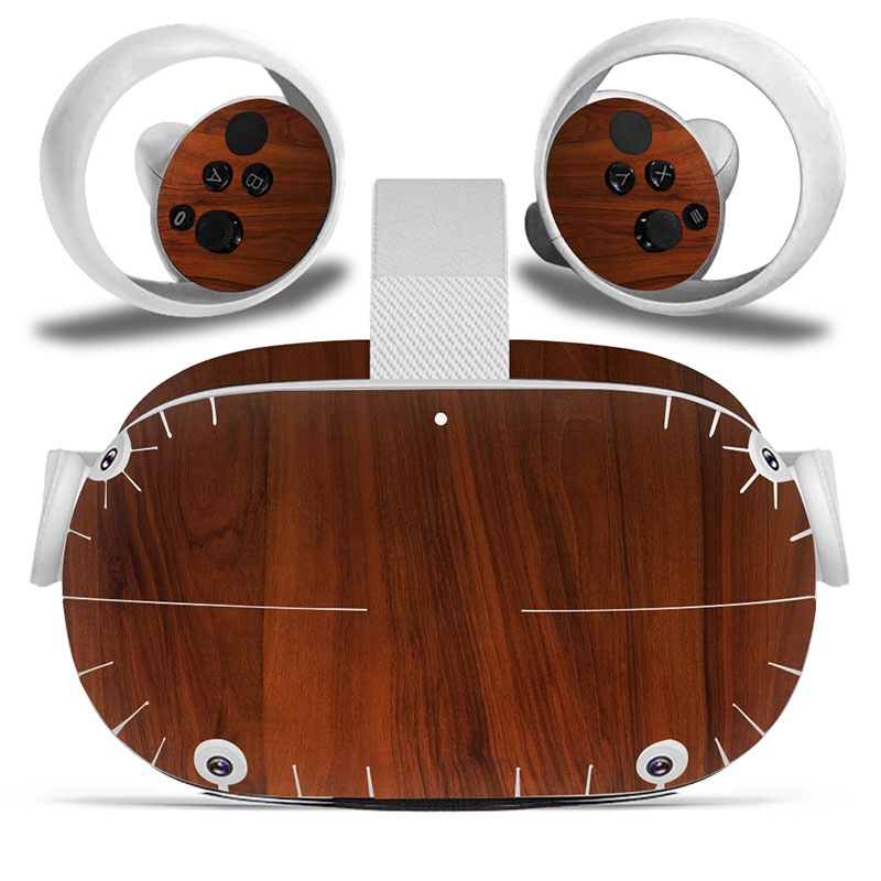 Amify Vinyl Skin Sticker for Oculus Quest 2 VR Headset Controller PVC Decals Cute Cartoon Wrap Cover for Oculus Quest 2 Accessories