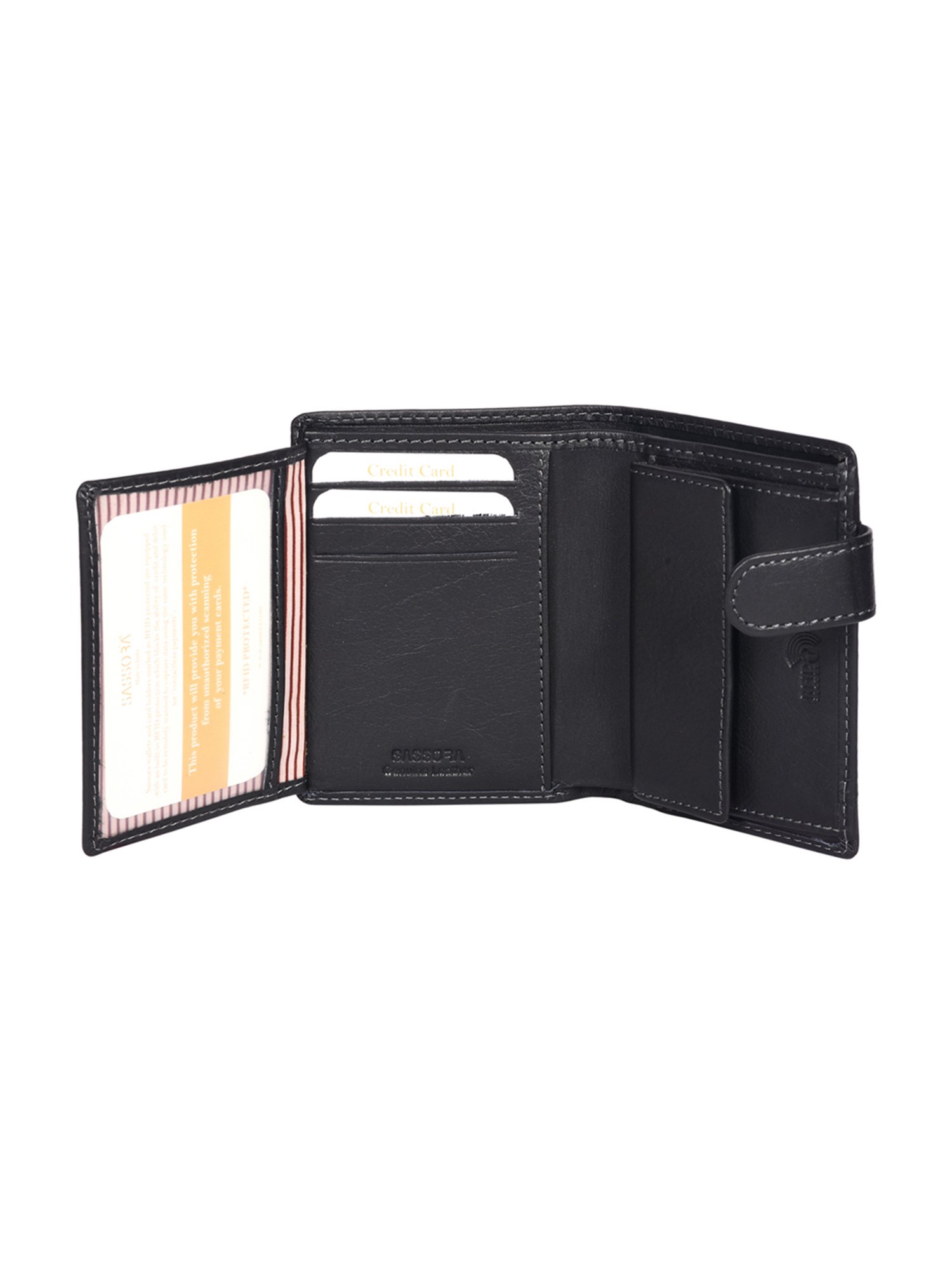 SASSORA Pablo Black Small Leather Notecase