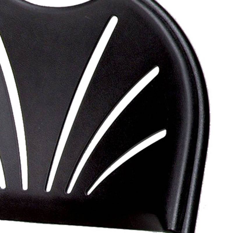 Set of 4 Sudden Comfort Plastic High Back Folding Chair Black Lace - Meca