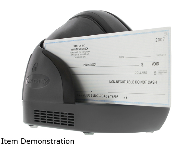 MagTek 22370001 ImageSafe Check Reading and Imaging Device, 3-track Integrated SCRA, USB - Black