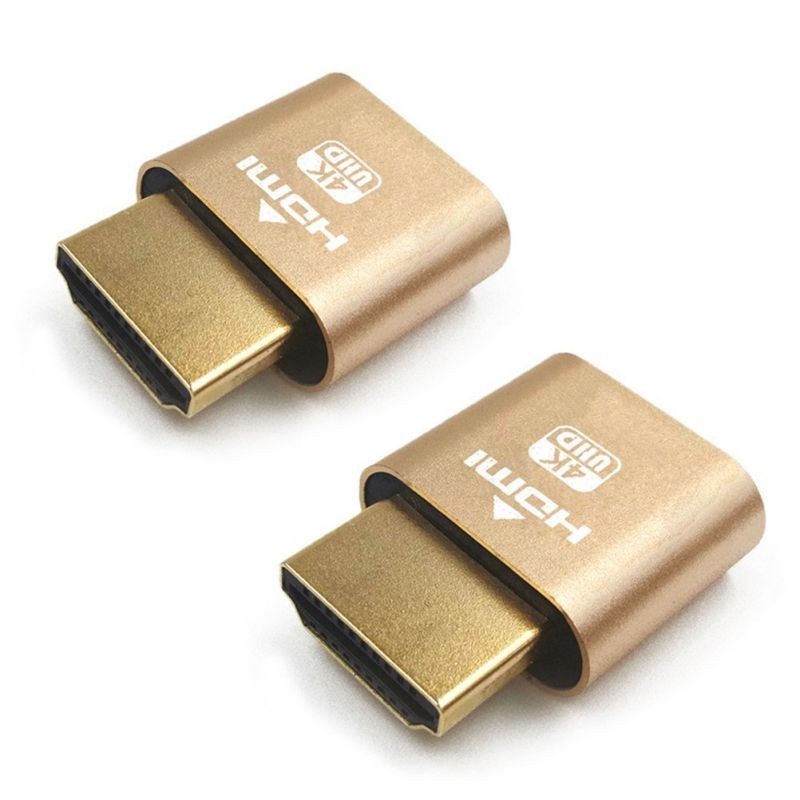 2-Pack Corn Electronics Display Emulator Plug Headless Ghost Emulator Dummy Display(Fit Headless-1920x1080-3840x2160 @60Hz)For BTC Mining Great Mining Helper