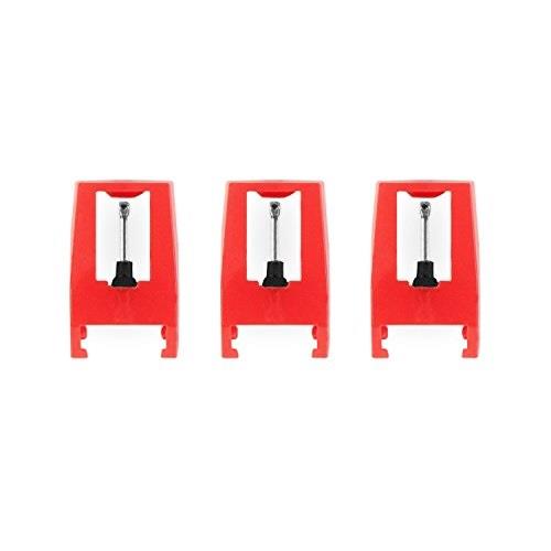 victrola itnpy1 3 pack turntable replacement needles for portable suitcase record player white