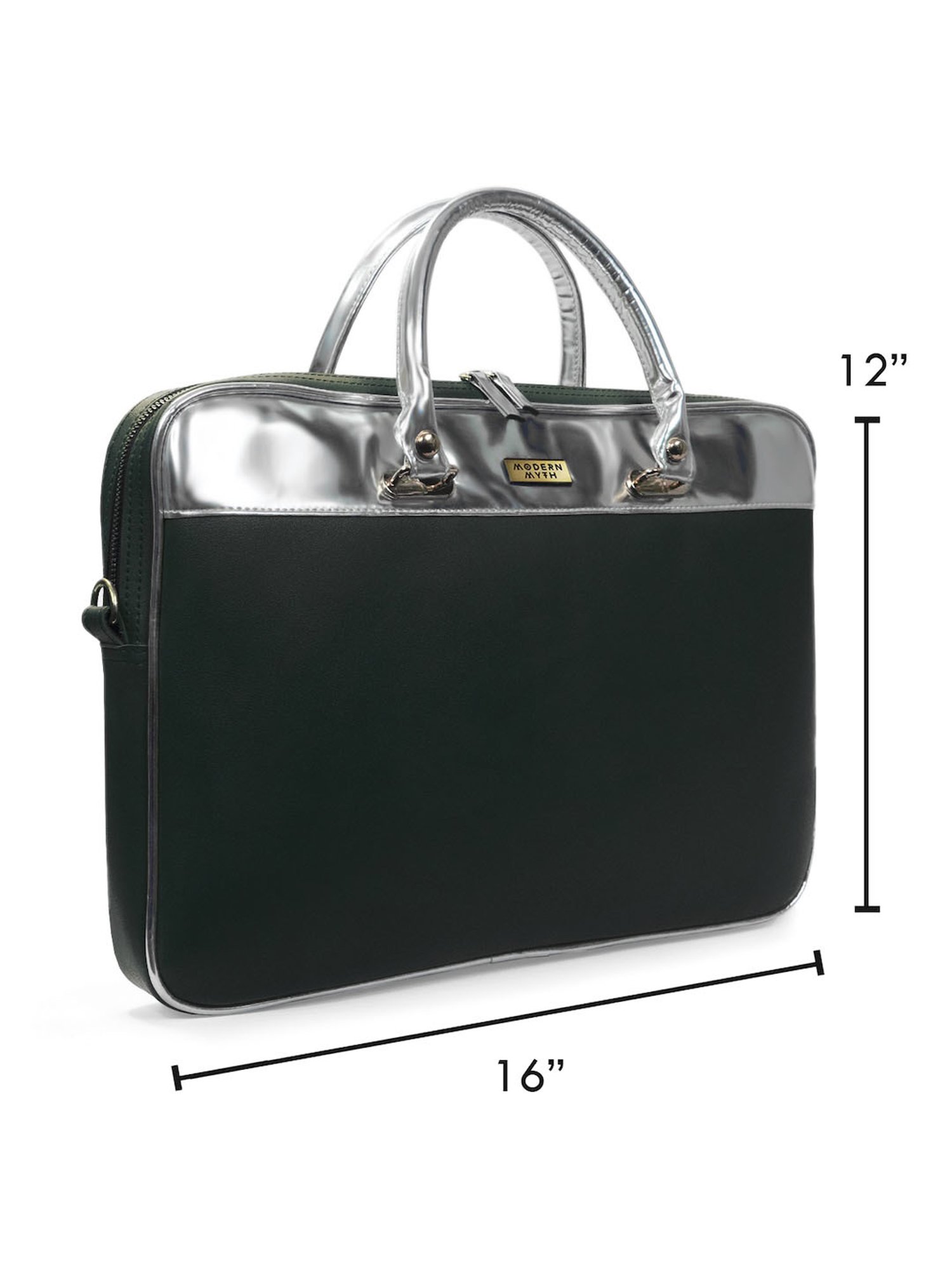 Modern Myth Olive Textured Large Laptop Handbag