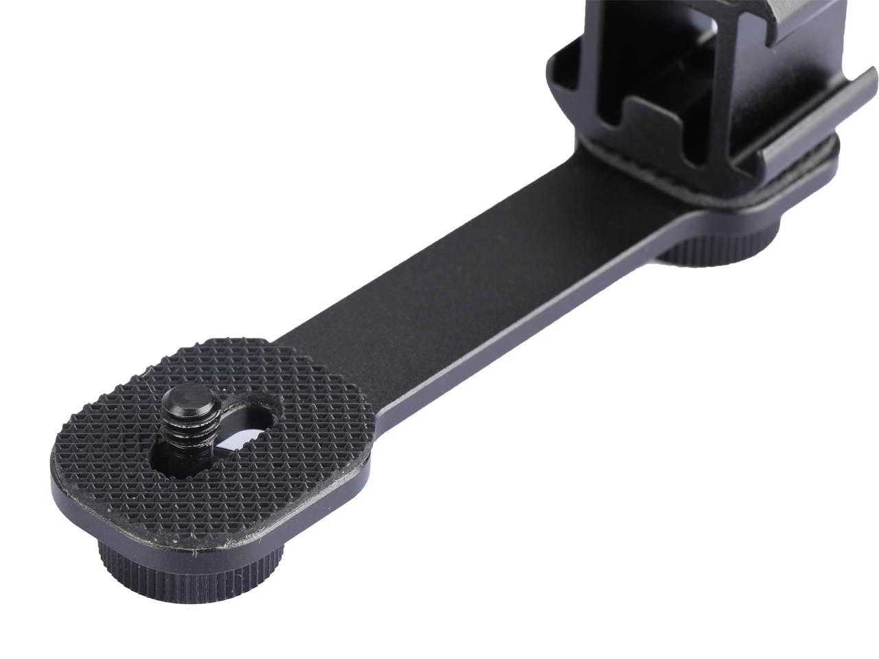 TONHOKJ Triple Cold Shoe Gimbal Microphone Mount Extenstion Bar, 1/4 inch Adapter Video Light Microphone Mount Compatible,Gimbal Stabilizer