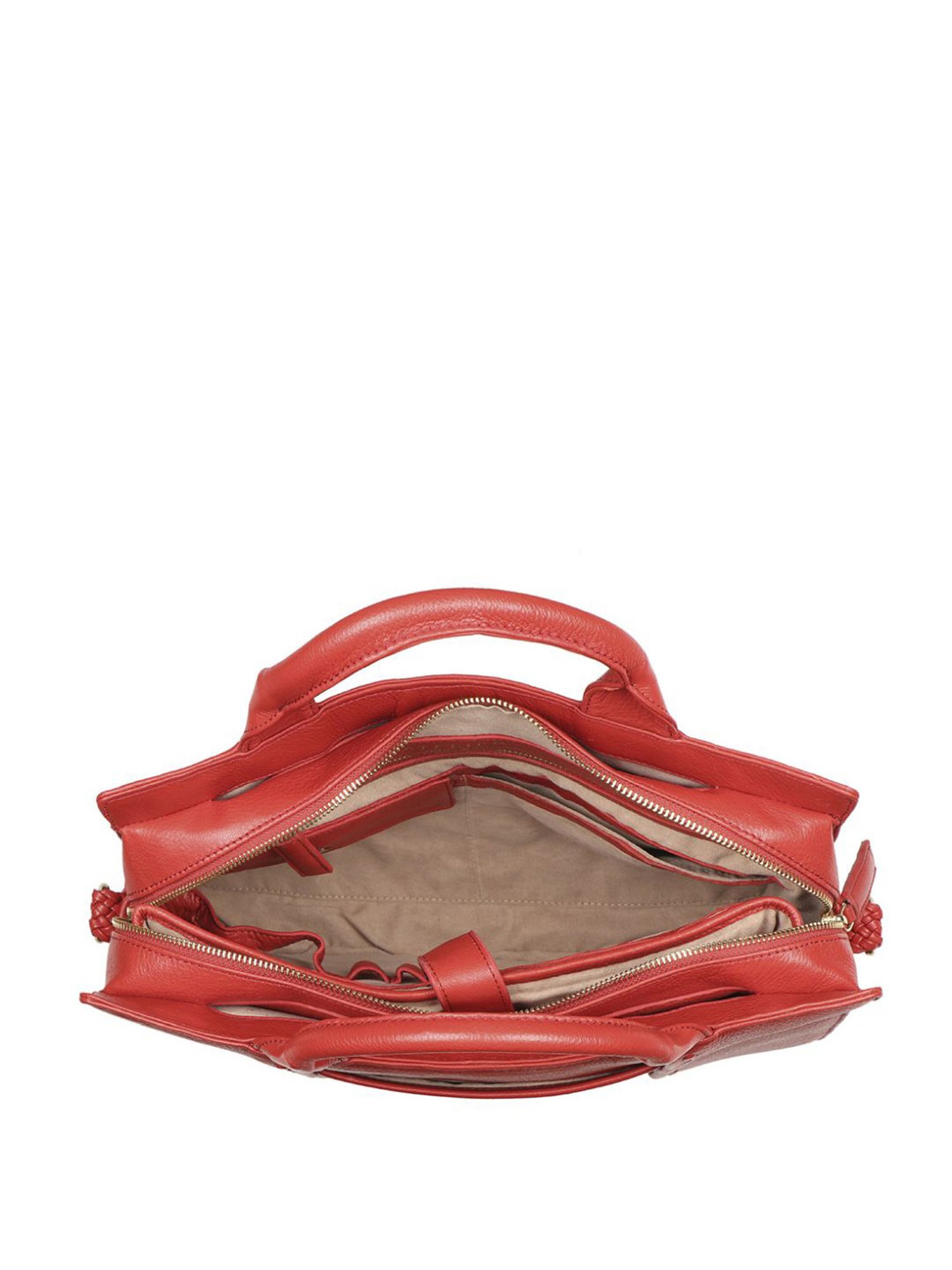 Hidesign Atelier Callas 08 Red Leather Solid Laptop Messenger Bag