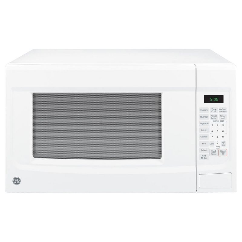 GE 1.4 Cubic Foot 1100 Watt Countertop Microwave, White (Manufacturer Refurbished)