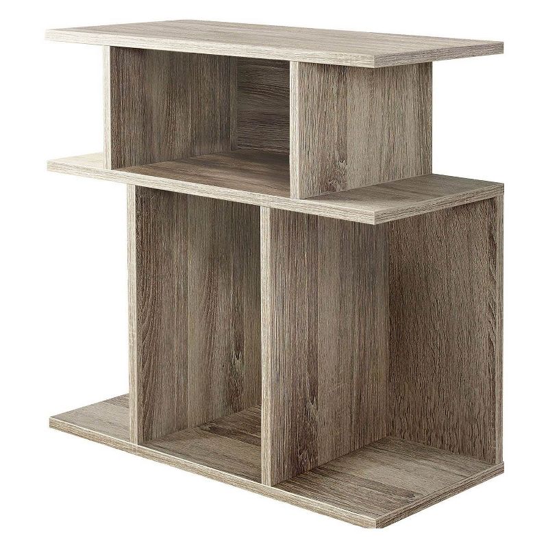 Monarch Specialties 24" Reclaimed Wood Hollow Side Accent Table, Taupe (2 Pack)