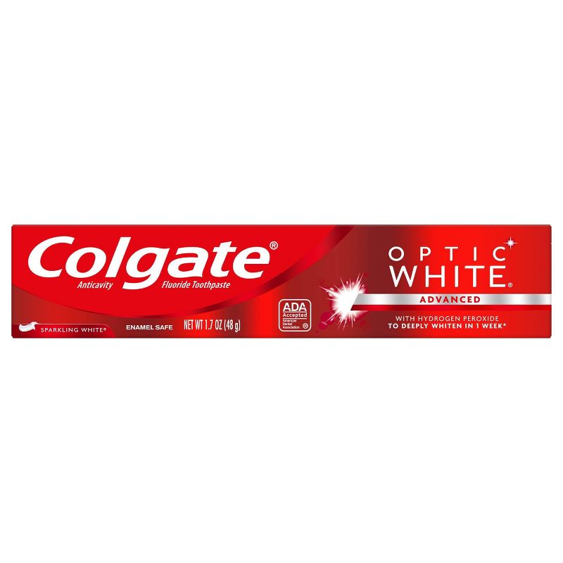 Colgate Optic White Whitening Toothpaste Sparkling White - Trial Size - 1.7oz