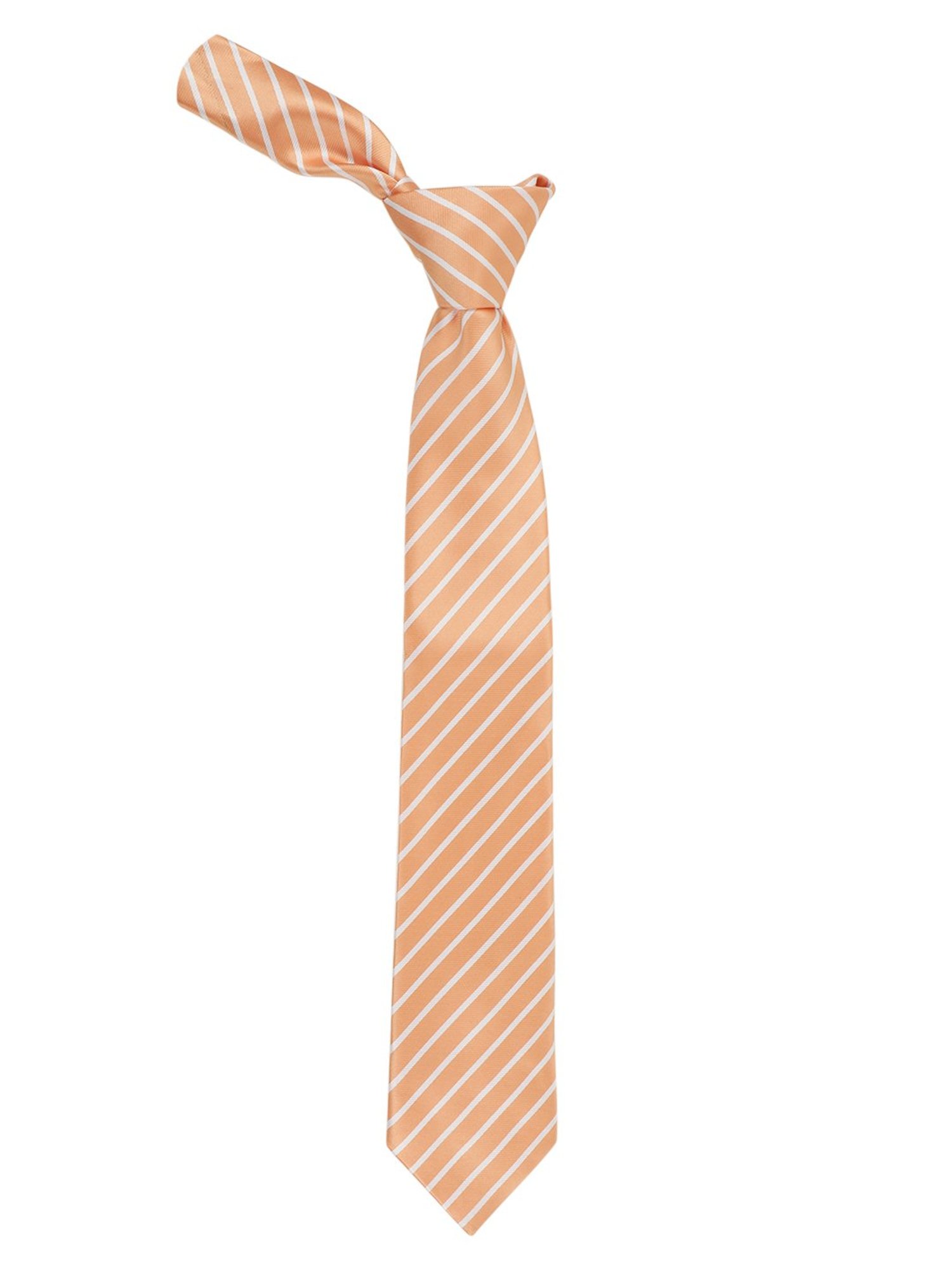 Alvaro Castagnino Striped Orange & White Necktie