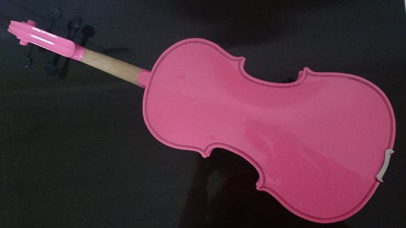 Student Acoustic Violin Full 1/2 Maple Spruce with Case Bow Rosin Pink Color