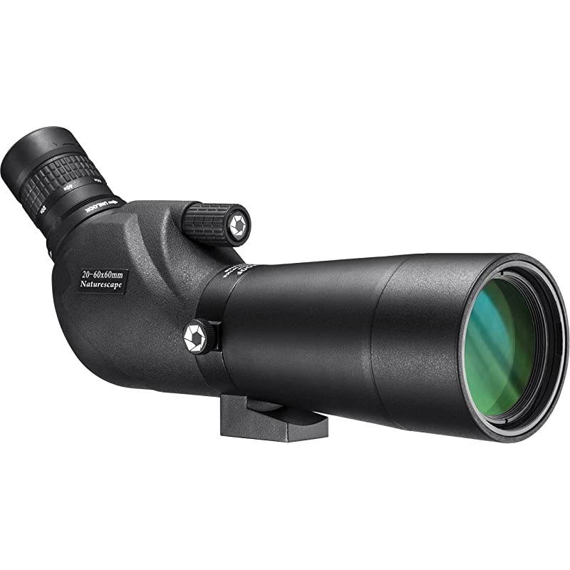 AD12684 Naturescape 2060x60 Waterproof Spotting Scope with Tripod amp Case for Birding Target Shooting etc Black
