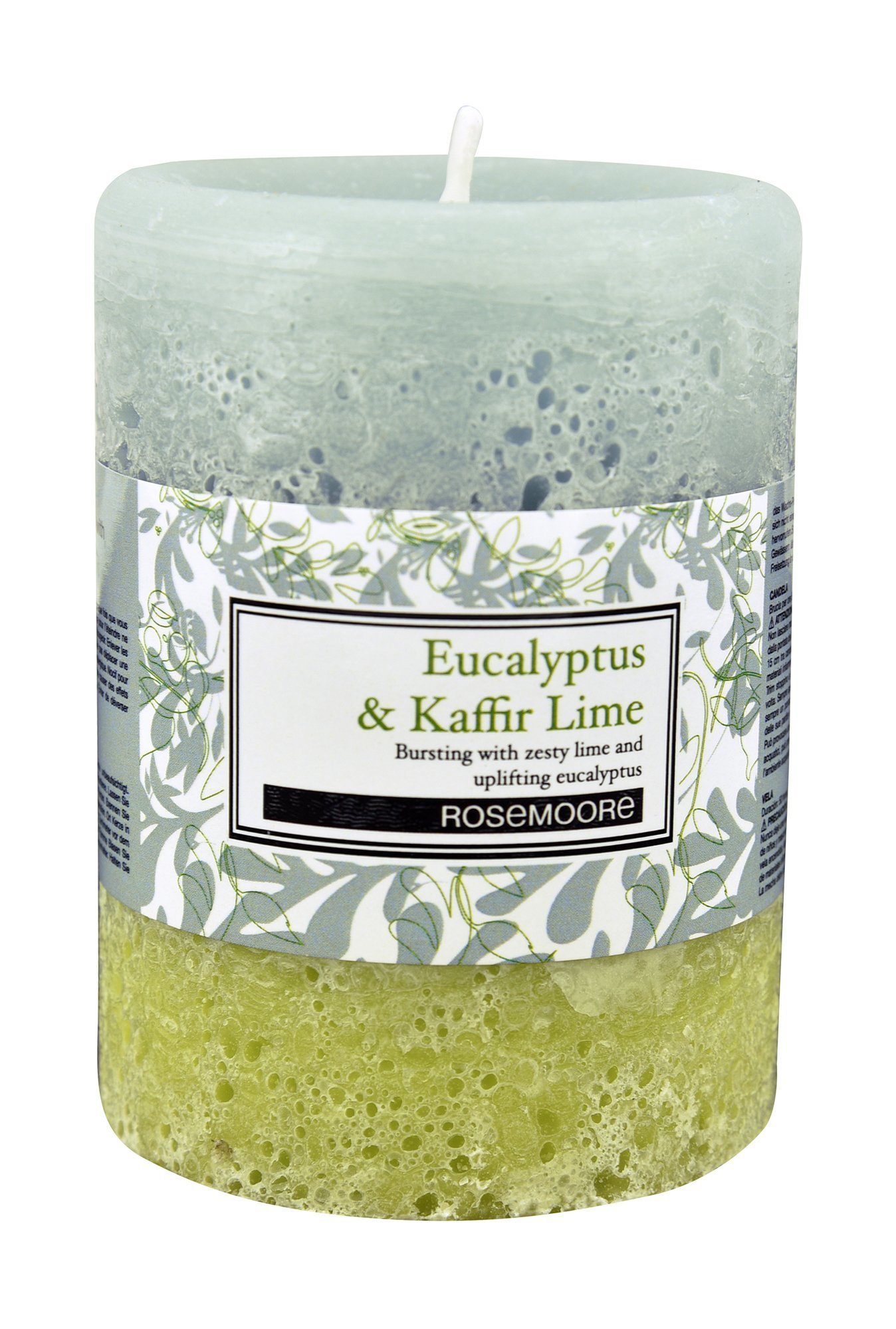 Rosemoore Blue & Green Eucalyptus & Kaffir Lime Pillar Candle