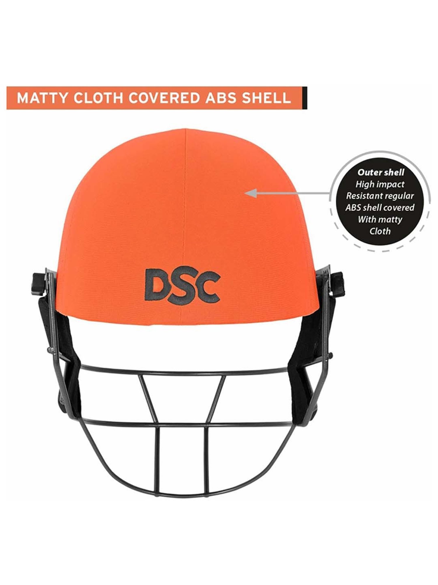 DSC Fort 44 LITE Titanium Cricket Helmet Adjustable Titanium Grill Size - XS