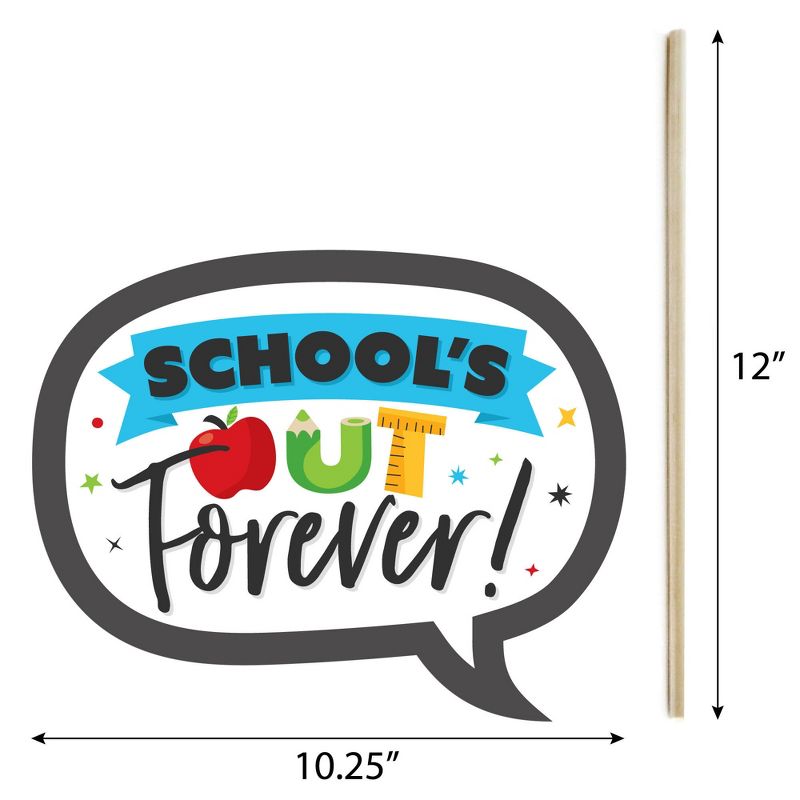 Big Dot of Happiness Teacher Retirement - Happy Retirement Party Photo Booth Props Kit - 20 Count