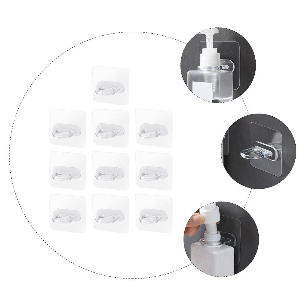10pcs Storage Holder Creative Wall Shelf Storage Rack Bathroom Rack Organizer Rack Sticky Hook Rack for Room Home  Kitchen