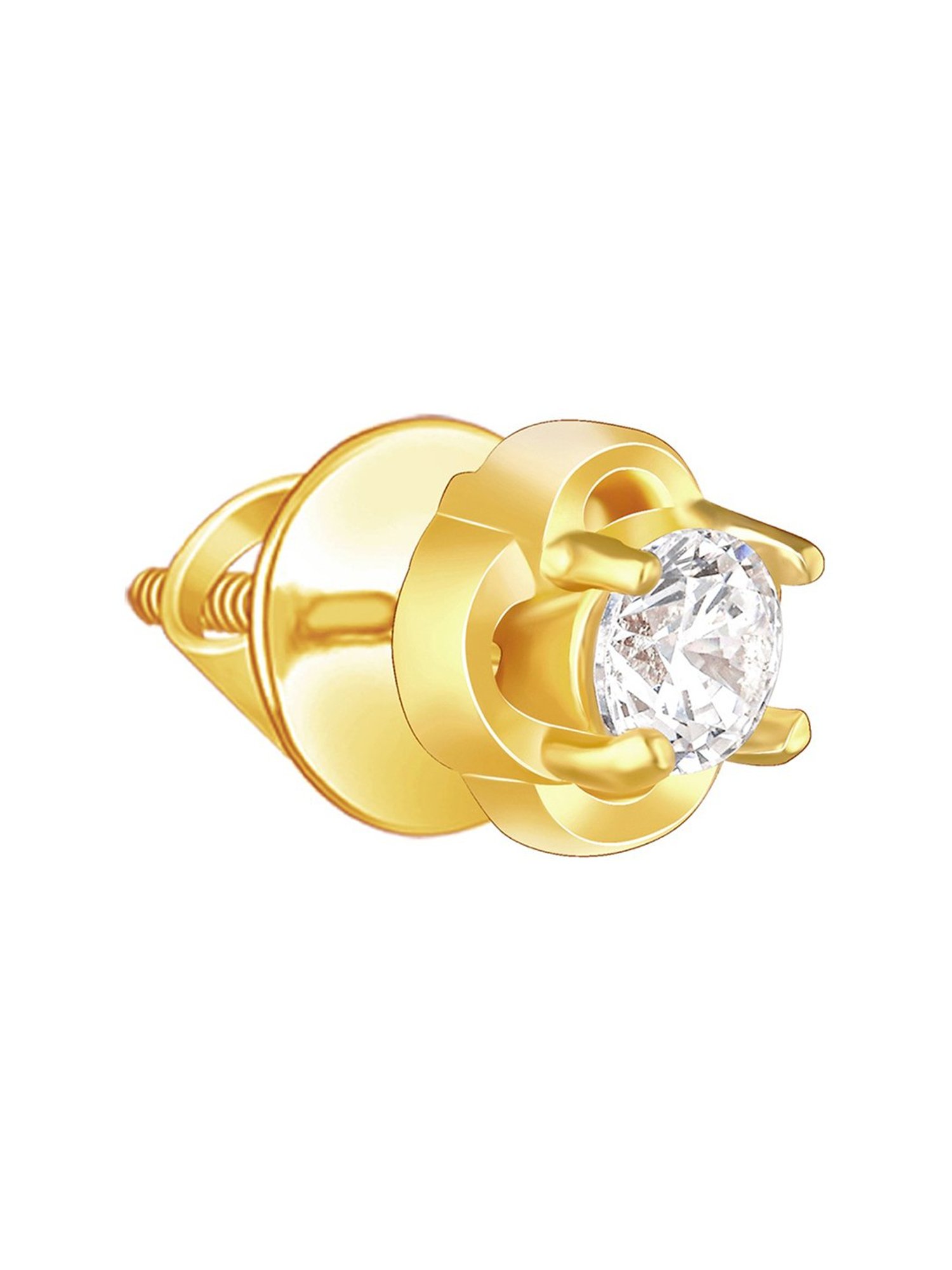 GIVA 92.5 Sterling Silver Golden Mini Floral Stud Earrings