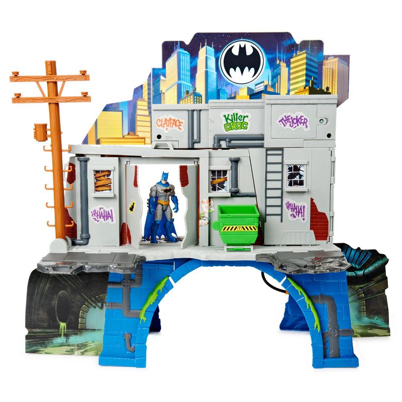 BATMAN 3-in-1 Batcave Playset with Exclusive 4" Batman Action Figure and Battle Armor