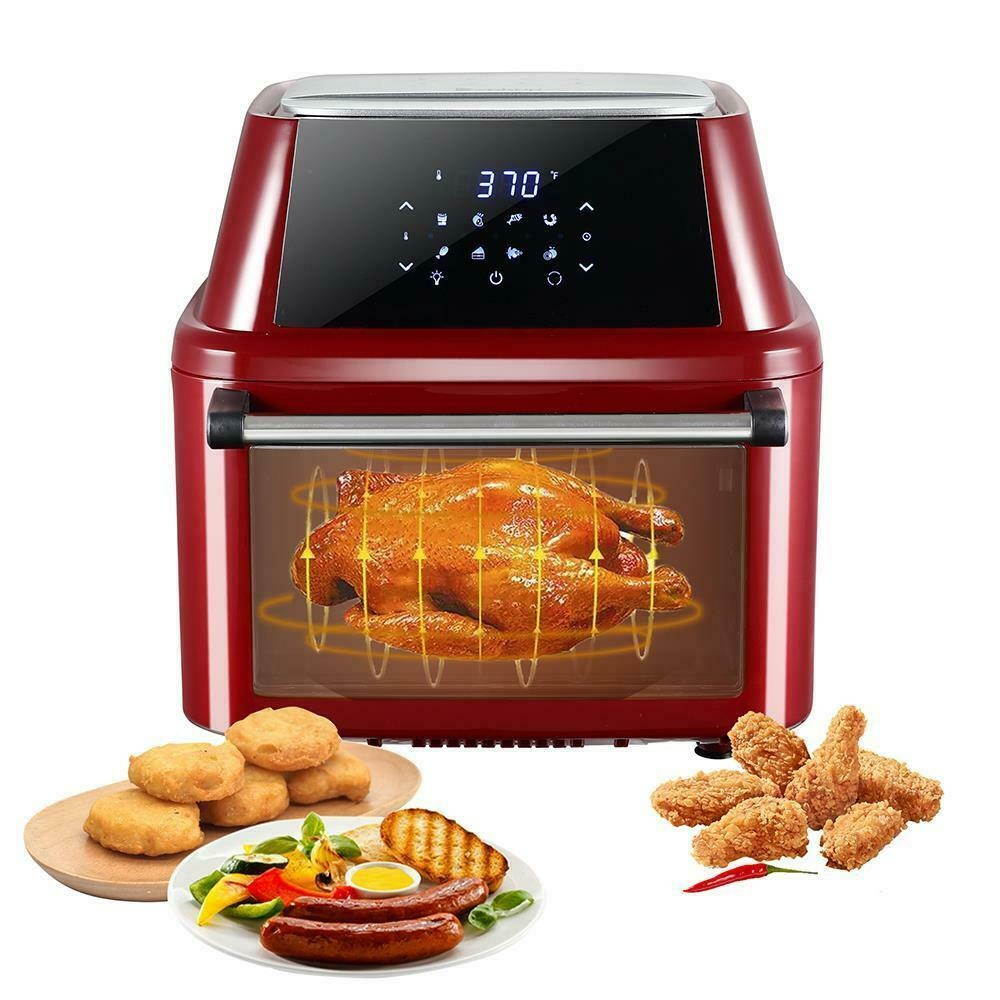 1800W 16L XL Air Fryer Oven 8 Accessories Plus Dehydrator Grill Rotisserie