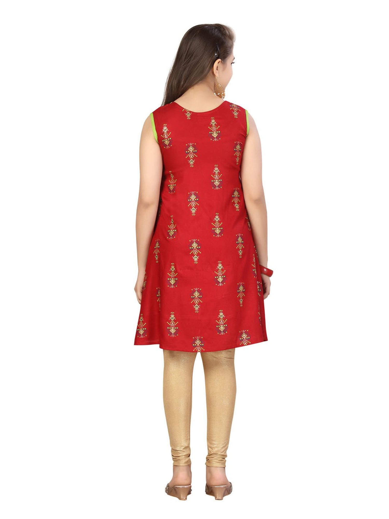 Aarika Kids Red Printed Kurta
