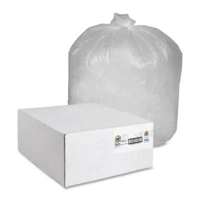 Genuine Joe Can Liners 56 Gal 14mic/.55mil 43"x46" 200/CT Translucent 70015